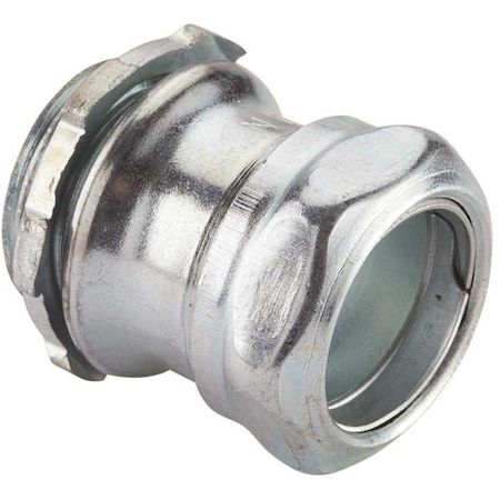 Halex EMT Connector, Compression, Steel, Galvanized 26230